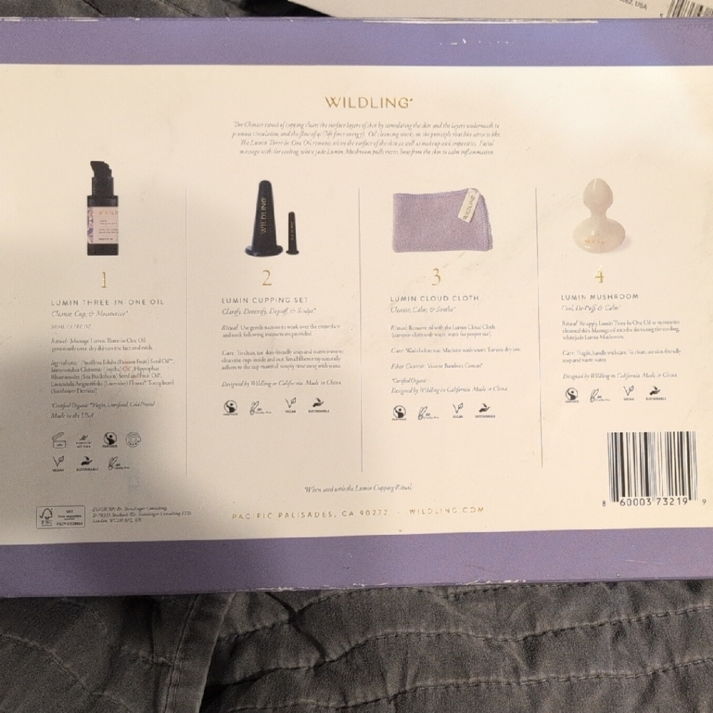 Skincare Set with Purple and Black Accents